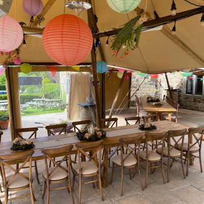 Large Rustic Trestle Table hire, Yorkshire