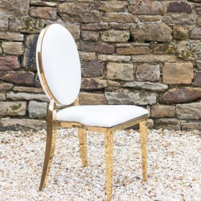 Gold Rim Dior Chair for hire in South Yorkshire